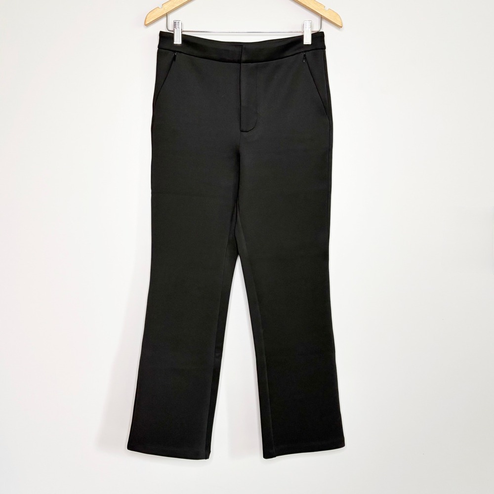 Good American Scuba Cropped Trousers Pants Size 4 27 Black Straight Compression